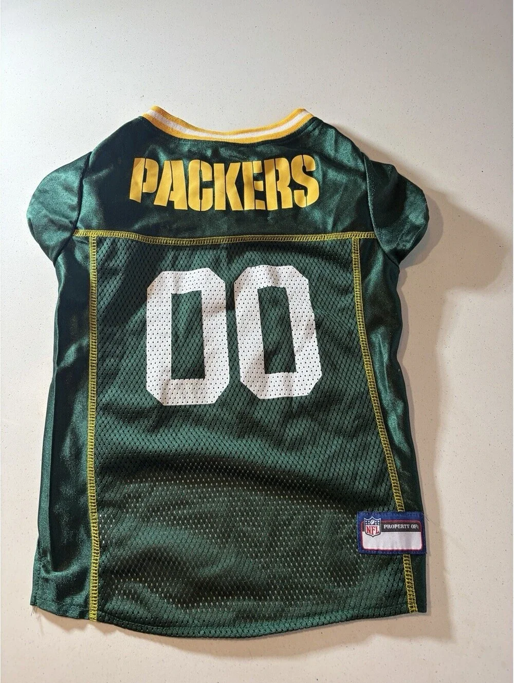 NFL Green Bay Packers Dog Jersey Size Large Breathable Mesh 20-24